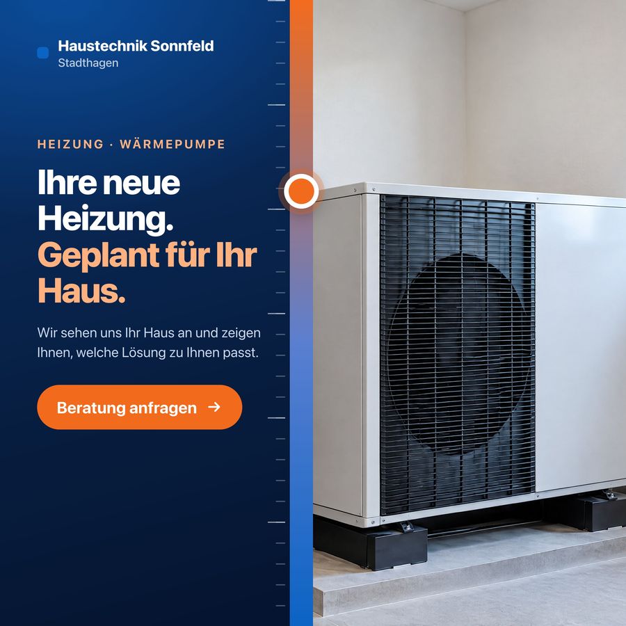 Beispiel einer Werbeanzeige für einen Betrieb aus Heizung und Sanitär